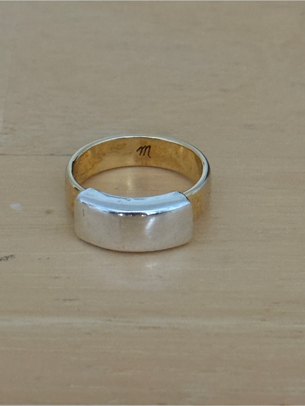 Madewell Metal Mix Statement Ring — Size 6